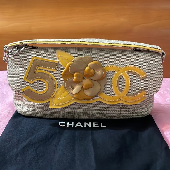 SALE!!! 🎉🎉🎉Chanel Limited Edition Camellia Canvas/Patent Flap Bag - Picture 1 of 17